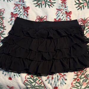 Necessary Objects Black Layered Mini Skirt